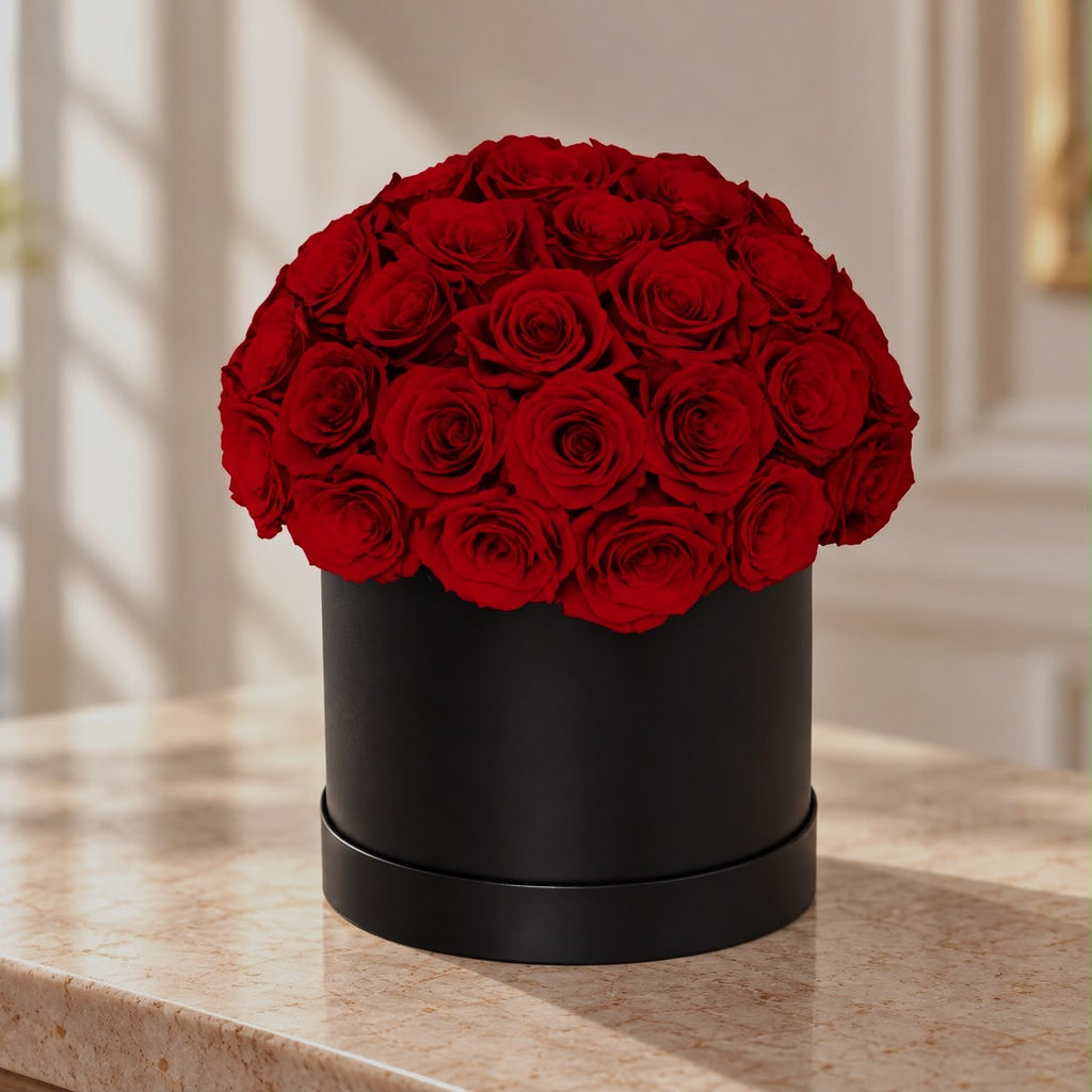 Forever Roses – Round Gift Box