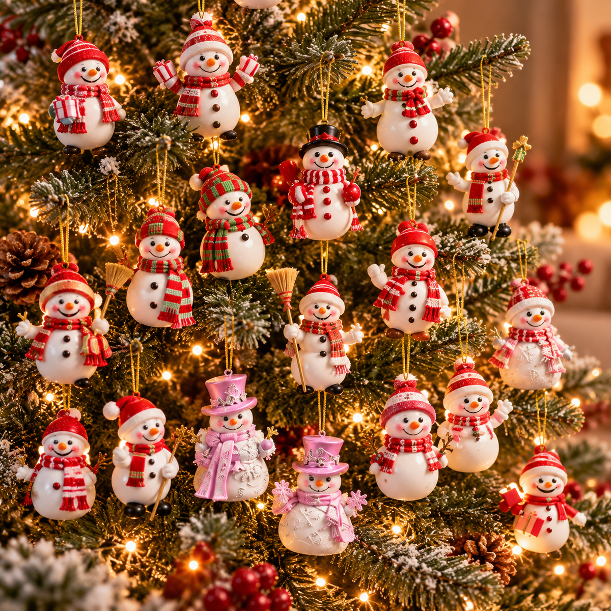 Snowman Advent Calendar – 24 Christmas Ornaments