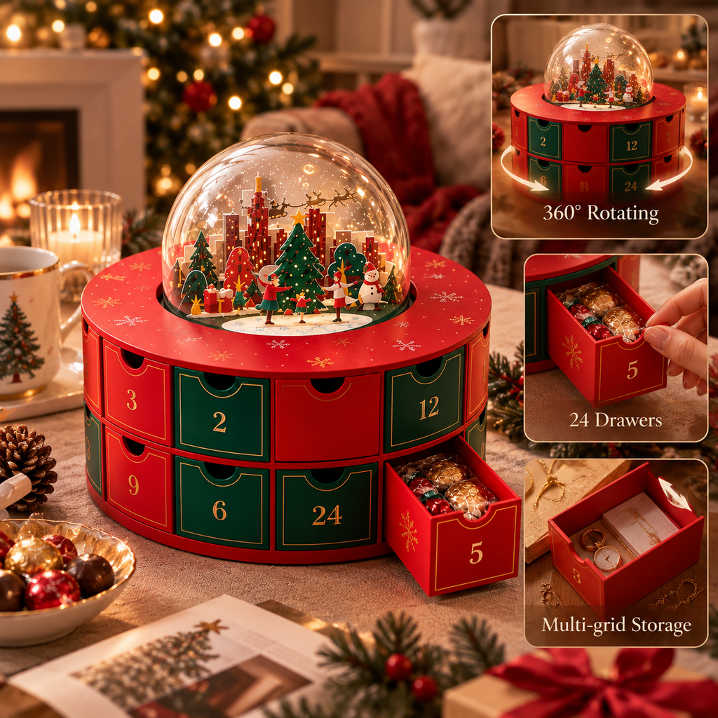Rotating Snow Globe Advent Calendar – Christmas gift