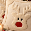 Fluffy Reindeer Christmas Cushion Cover