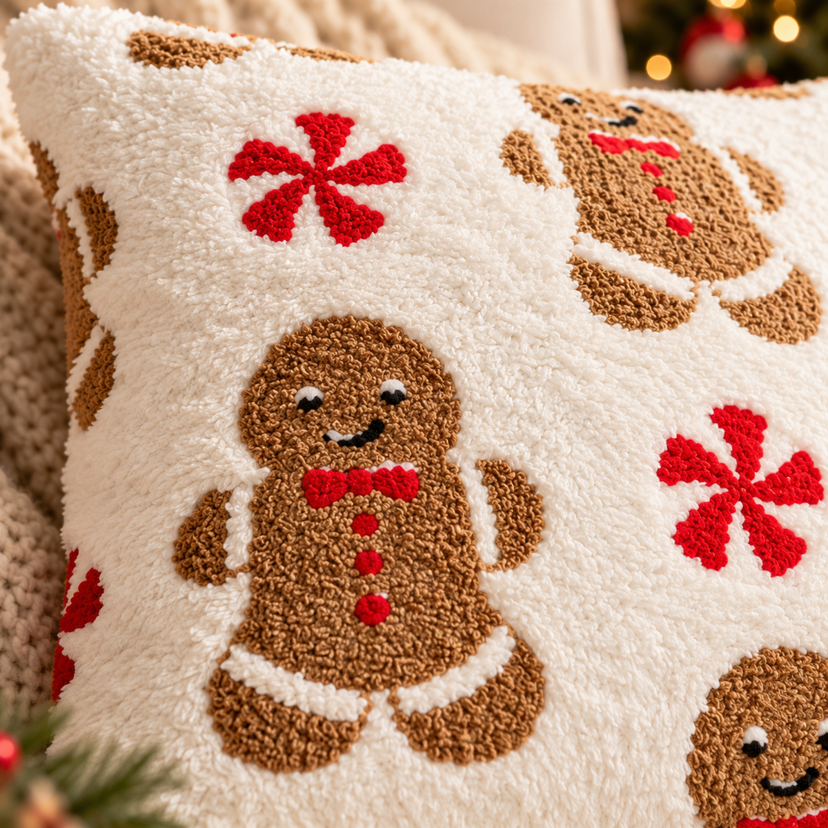 Gingerbread Christmas Cushion Cover