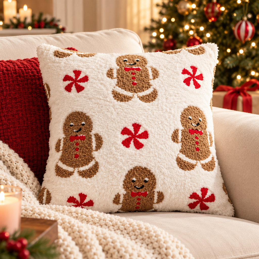Gingerbread Christmas Cushion Cover