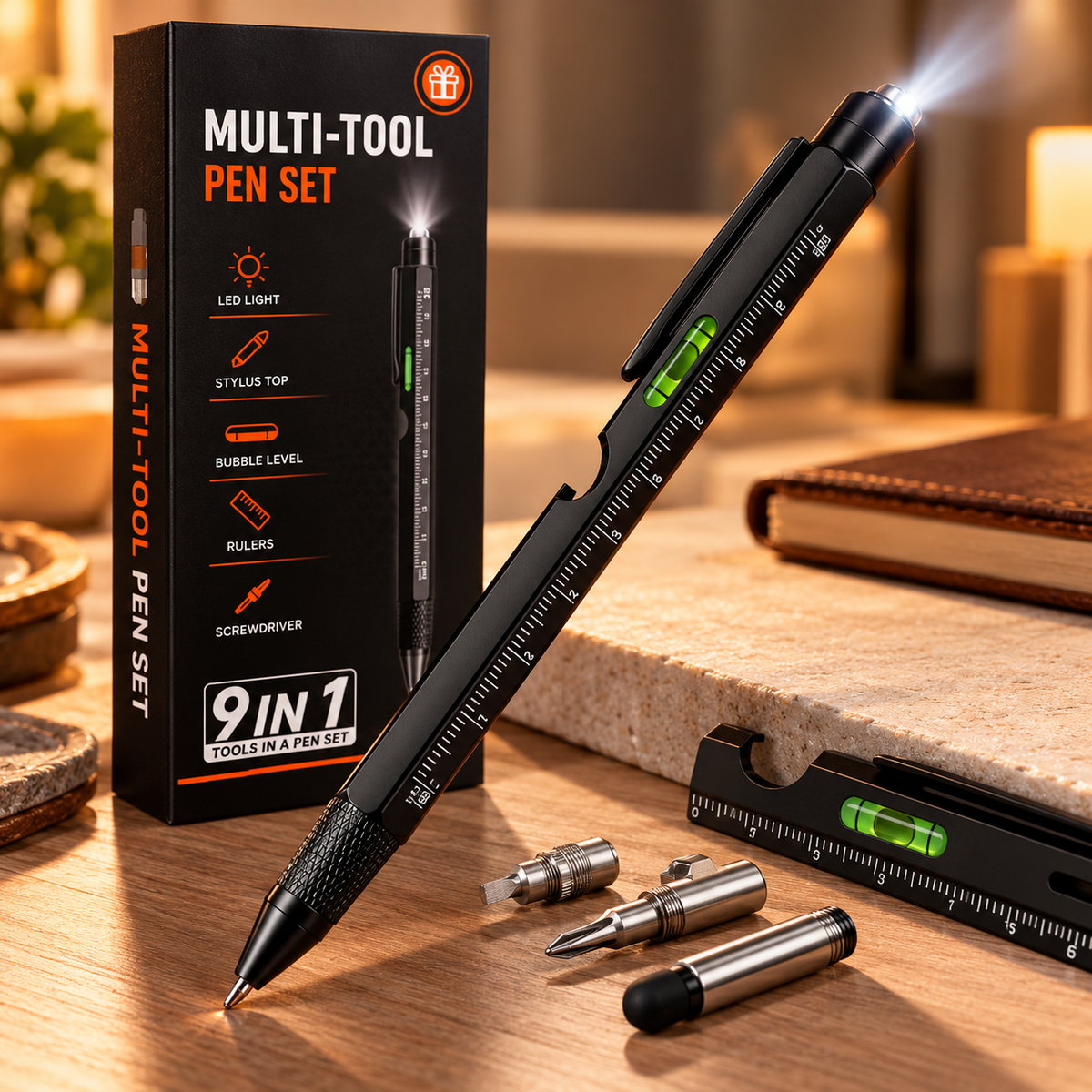 A Gift for Him - 9-in-1 Multi-Tool Pen