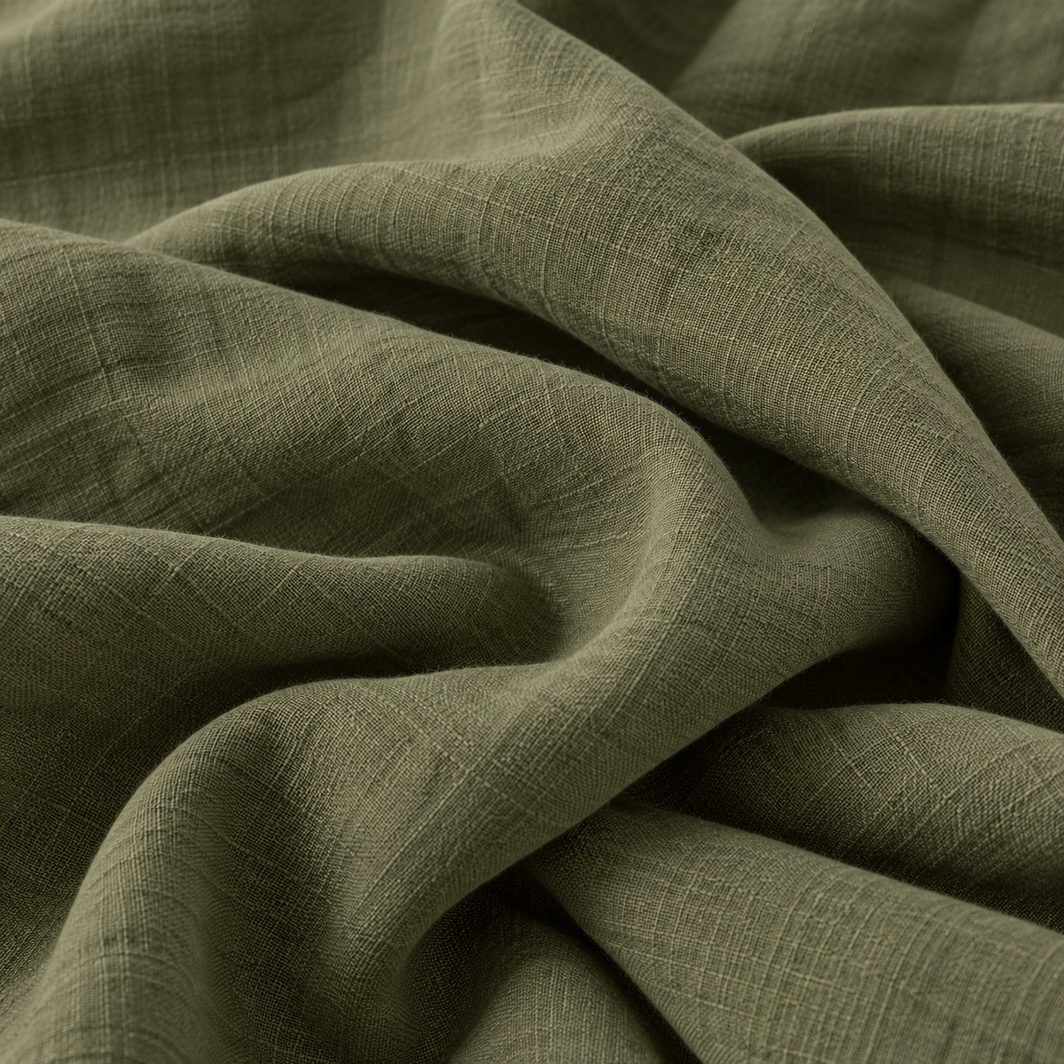 Olive Green Linen Tablecloth