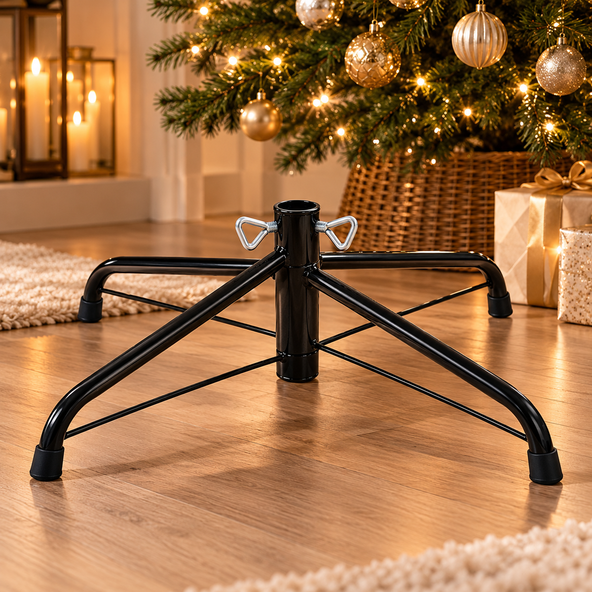 Folding Metal Christmas Tree Stand – For Artificial Trees